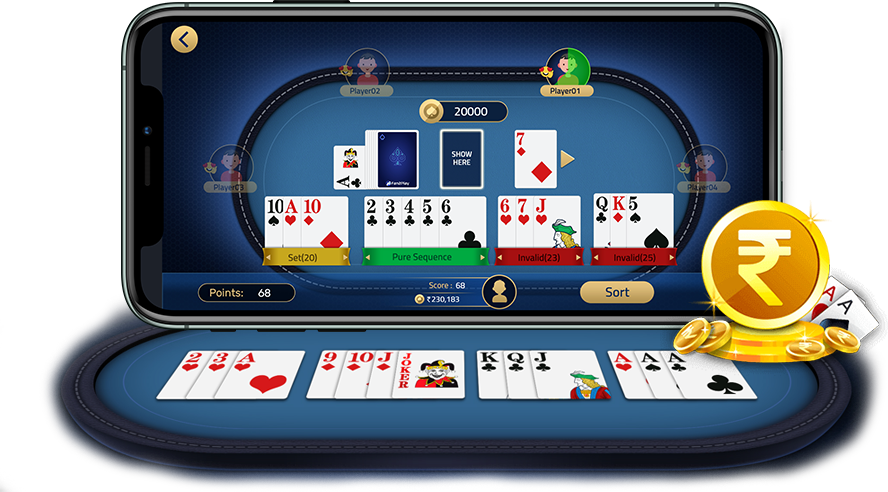 Eco Rummy App Showcase - Phone Playing Rummy